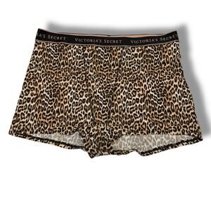 Victoria's Secret Womens Boyshort Panties NEW L Logo Cotton High Waist